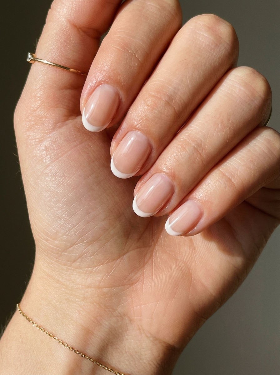 Short Oval French Nails als Kurze French Nägel Inspiration 2026